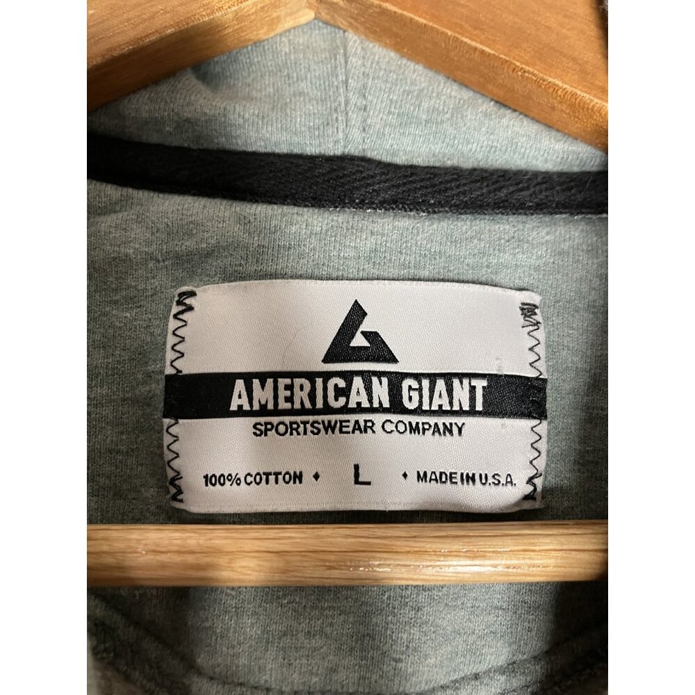 American Giant Men's Seafoam Green Full Zip Hoodie Sweatshirt Size Large READ - Picture 5 of 11